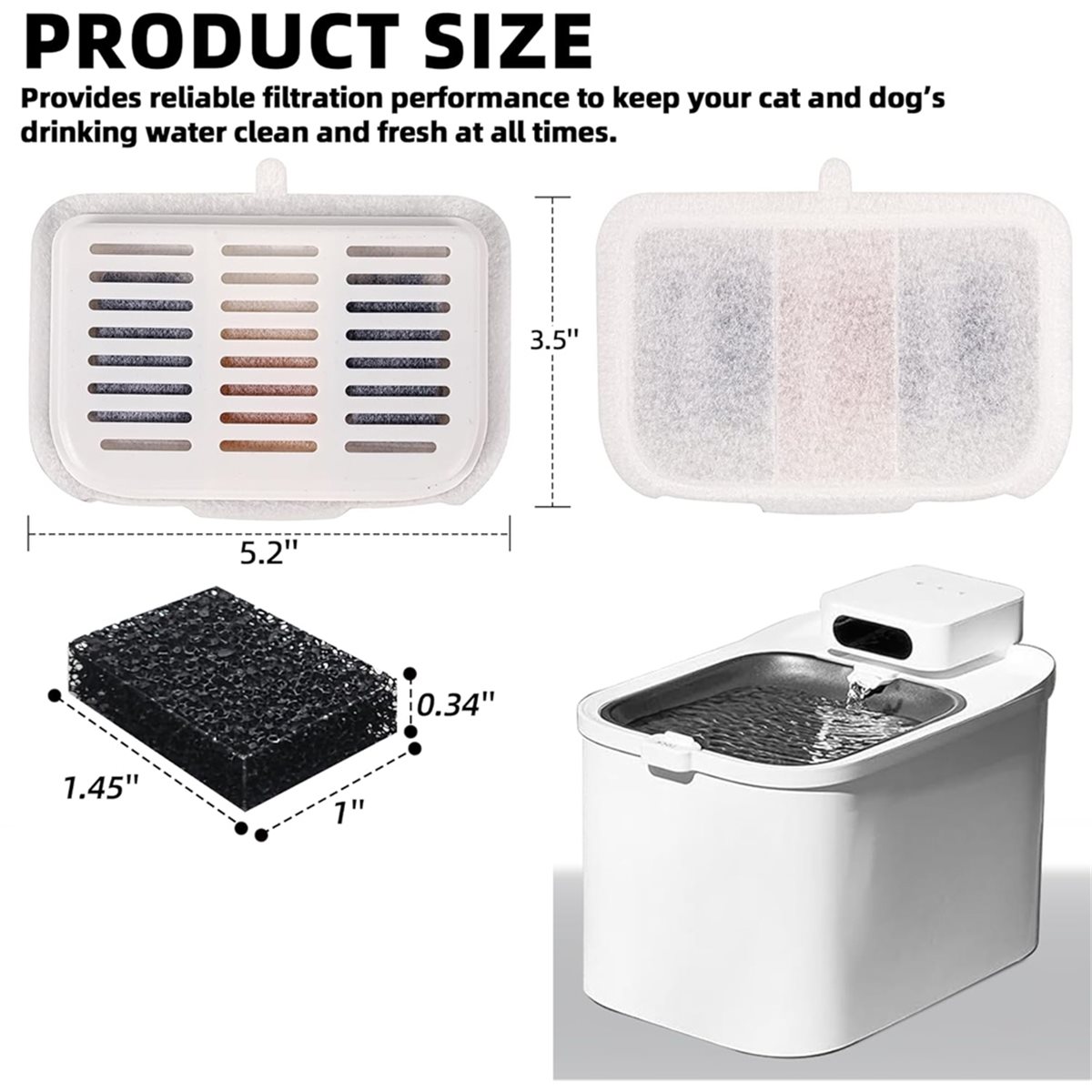 Pet Water Fountain - (A02R) Набор из 15 фильтрующих элементов