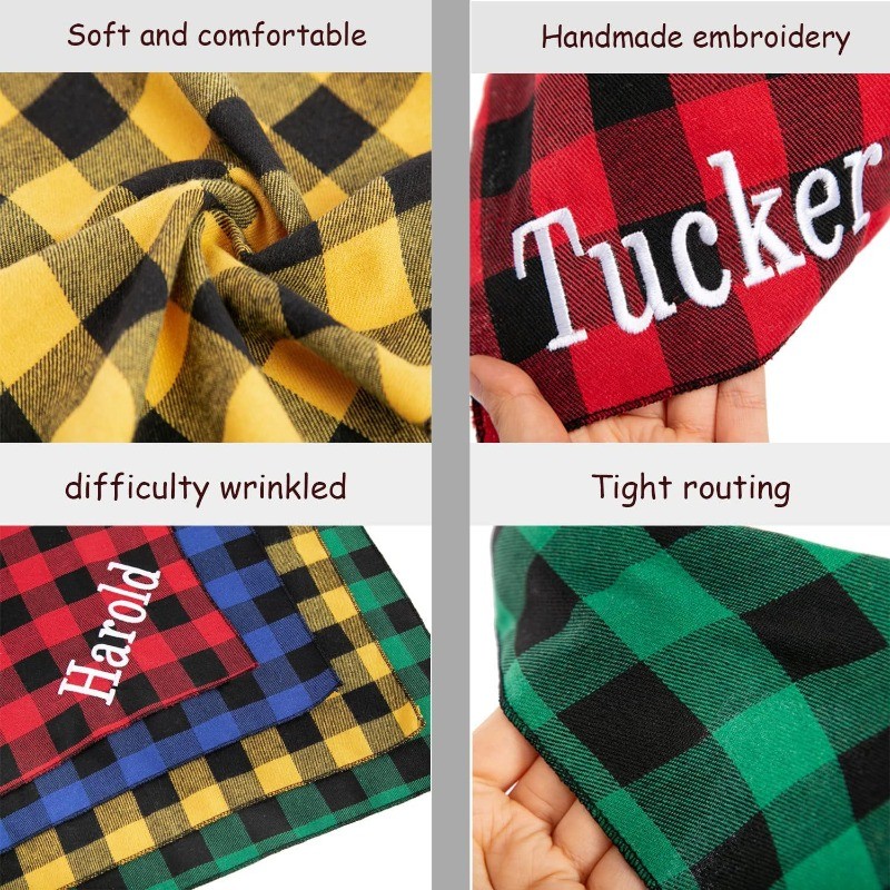Вышитая бандана для собак с им – обзор и цена Dog Bandana Scarf